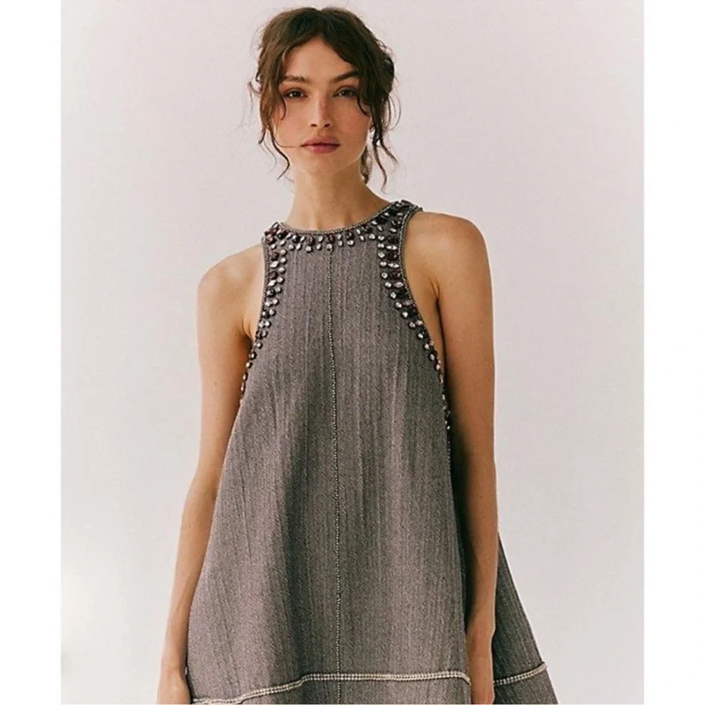 Free People "You're A Gem Mini Dress" - Picture 7 of 14